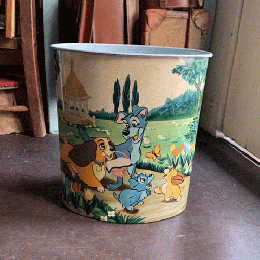 1970’s DISNEY  dustbin ディズニー　ティン缶