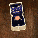VINTAGE SILVER RING コーラルローズ