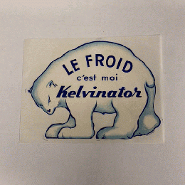 フランスヴィンテージ　ウィンドー用転写シール　Kelvinator