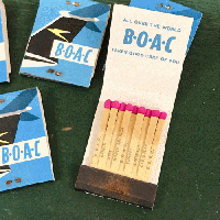 BOAC オリジナル未使用ペーパーマッチ